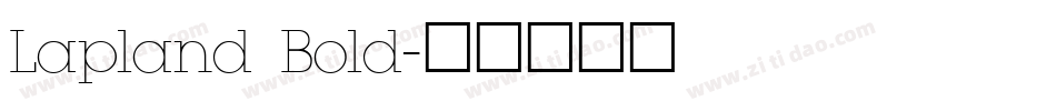Lapland Bold字体转换